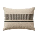 linea handgemachter kissenbezug beige schwarz