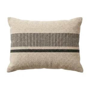 linea handgemachter kissenbezug beige schwarz